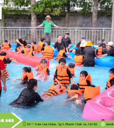 Khu Hồ Bơi Đất Thép Farm – An Toàn, Sạch Mát, Phù Hợp Mọi Lứa Tuổi!